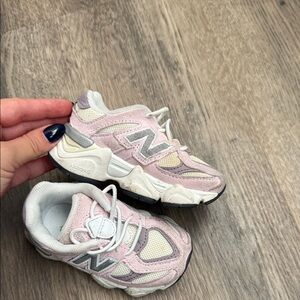 New Balance Toddler Pink and Gray Sneakers